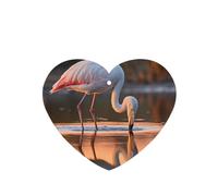 Phayah 4 Pcs Car Fresheners Hanging Flamingo Drinking Water Pattern Lavender Scent Tablets Long Lasting Fragrance Scented Card Heart Shape