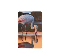 Phayah 4 Pcs Car Fresheners Hanging Flamingo Drinking Water Pattern Lavender Scent Tablets Long Lasting Fragrance Scented Card Rectangle