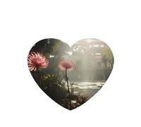 Phayah 4 Pcs Car Fresheners Hanging Flower On The Other Side Pattern Lavender Scent Tablets Long Lasting Fragrance Scented Card Heart Shape
