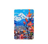 Phayah 4 Pcs Car Fresheners Hanging Flowers On A Stranger'S Path Pattern Lavender Scent Tablets Long Lasting Fragrance Scented Card Rectangle