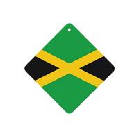 Phayah 4 Pcs Car Fresheners Hanging Jamaica Flag Pattern Lavender Scent Tablets Long Lasting Fragrance Scented Card Square