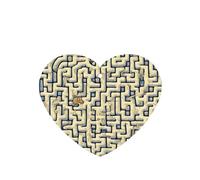 Phayah 4 Pcs Car Fresheners Hanging Labyrinth Treasure Map Pattern Lavender Scent Tablets Long Lasting Fragrance Scented Card Heart Shape