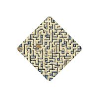 Phayah 4 Pcs Car Fresheners Hanging Labyrinth Treasure Map Pattern Lavender Scent Tablets Long Lasting Fragrance Scented Card Square