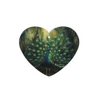 Phayah 4 Pcs Car Fresheners Hanging Peacock Opening Screen Pattern Lavender Scent Tablets Long Lasting Fragrance Scented Card Heart Shape