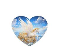 Phayah 4 Pcs Car Fresheners Hanging Pegasus Carriage Pattern Lavender Scent Tablets Long Lasting Fragrance Scented Card Heart Shape