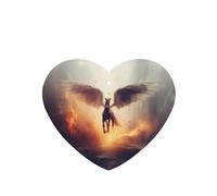 Phayah 4 Pcs Car Fresheners Hanging Pegasus Flying Away Pattern Lavender Scent Tablets Long Lasting Fragrance Scented Card Heart Shape