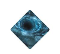 Phayah 4 Pcs Car Fresheners Hanging Quantum Black Holes Pattern Lavender Scent Tablets Long Lasting Fragrance Scented Card Square