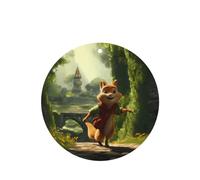 Phayah 4 Pcs Car Fresheners Hanging Red Backpack Squirrel Pattern Lavender Scent Tablets Long Lasting Fragrance Scented Card Round Shape
