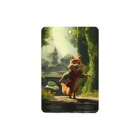 Phayah 4 Pcs Car Fresheners Hanging Red Backpack Squirrel Pattern Lavender Scent Tablets Long Lasting Fragrance Scented Card Rectangle