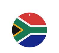 Phayah 4 Pcs Car Fresheners Hanging South Africa Flag Pattern Lavender Scent Tablets Long Lasting Fragrance Scented Card Round Shape