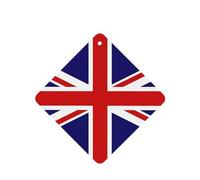 Phayah 4 Pcs Car Fresheners Hanging Uk Flag Pattern Lavender Scent Tablets Long Lasting Fragrance Scented Card Square