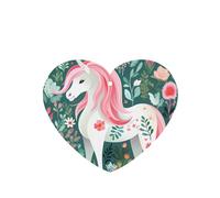Phayah 4 Pcs Car Fresheners Hanging Unicorn With Pink Hair Pattern Lavender Scent Tablets Long Lasting Fragrance Scented Card Heart Shape