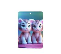 Phayah 4pcs A Pair Of Tigers Pattern Lavender Scent Car Air Fresheners Rectangle Hanging Fragrance Tablet Closet Shoe Closet Fragrance