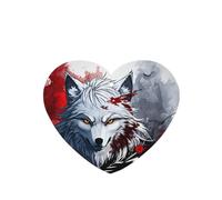 Phayah 4pcs A Wolf'S Head Dripping Blood Pattern Lavender Scent Car Air Fresheners Heart Shape Hanging Fragrance Tablet Closet Shoe Closet Fragrance