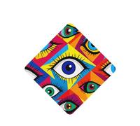 Phayah 4pcs Abstract Eye Pattern Lavender Scent Car Air Fresheners Square Hanging Fragrance Tablet Closet Shoe Closet Fragrance