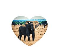Phayah 4pcs African Elephant Pattern Lavender Scent Car Air Fresheners Heart Shape Hanging Fragrance Tablet Closet Shoe Closet Fragrance