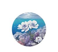 Phayah 4pcs Anemone In The Holy Pattern Lavender Scent Car Air Fresheners Round Shape Hanging Fragrance Tablet Closet Shoe Closet Fragrance