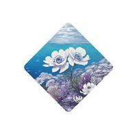 Phayah 4pcs Anemone In The Holy Pattern Lavender Scent Car Air Fresheners Square Hanging Fragrance Tablet Closet Shoe Closet Fragrance