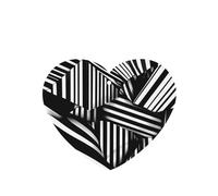 Phayah 4pcs Black And White Geometric Lines Pattern Lavender Scent Car Air Fresheners Heart Shape Hanging Fragrance Tablet Closet Shoe Closet Fragrance