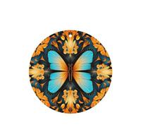 Phayah 4pcs Blue Butterfly Pattern Lavender Scent Car Air Fresheners Round Shape Hanging Fragrance Tablet Closet Shoe Closet Fragrance