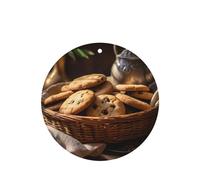 Phayah 4pcs Cookie Pattern Lavender Scent Car Air Fresheners Round Shape Hanging Fragrance Tablet Closet Shoe Closet Fragrance