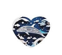 Phayah 4pcs Fantasy Space Whale Pattern Lavender Scent Car Air Fresheners Heart Shape Hanging Fragrance Tablet Closet Shoe Closet Fragrance