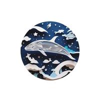 Phayah 4pcs Fantasy Space Whale Pattern Lavender Scent Car Air Fresheners Round Shape Hanging Fragrance Tablet Closet Shoe Closet Fragrance
