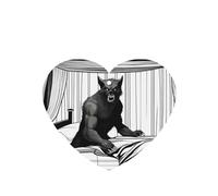 Phayah 4pcs Fierce Werewolf Pattern Lavender Scent Car Air Fresheners Heart Shape Hanging Fragrance Tablet Closet Shoe Closet Fragrance