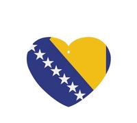 Phayah 4pcs Flag Of Bosnia And Herzegovina Pattern Lavender Scent Car Air Fresheners Heart Shape Hanging Fragrance Tablet Closet Shoe Closet Fragrance