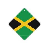 Phayah 4pcs Flag Of Jamaica Pattern Lavender Scent Car Air Fresheners Square Hanging Fragrance Tablet Closet Shoe Closet Fragrance