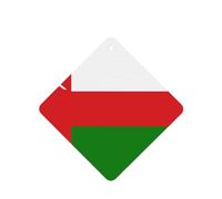 Phayah 4pcs Flag Of Oman Pattern Lavender Scent Car Air Fresheners Square Hanging Fragrance Tablet Closet Shoe Closet Fragrance