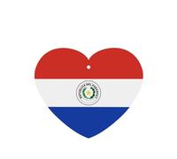 Phayah 4pcs Flag Of Paraguay Pattern Lavender Scent Car Air Fresheners Heart Shape Hanging Fragrance Tablet Closet Shoe Closet Fragrance