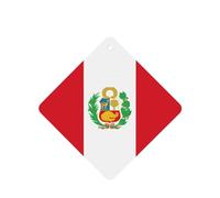 Phayah 4pcs Flag Of Peru Pattern Lavender Scent Car Air Fresheners Square Hanging Fragrance Tablet Closet Shoe Closet Fragrance