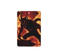 Phayah 4pcs Flame Demon Pattern Lavender Scent Car Air Fresheners Rectangle Hanging Fragrance Tablet Closet Shoe Closet Fragrance