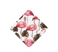 Phayah 4pcs Flamingo Palm Leaf Pattern Lavender Scent Car Air Fresheners Square Hanging Fragrance Tablet Closet Shoe Closet Fragrance