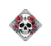 Phayah 4pcs Flower Decorated Skull Pattern Lavender Scent Car Air Fresheners Square Hanging Fragrance Tablet Closet Shoe Closet Fragrance