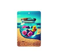Phayah 4pcs Flowers In A Drift Bottle Pattern Lavender Scent Car Air Fresheners Rectangle Hanging Fragrance Tablet Closet Shoe Closet Fragrance