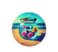 Phayah 4pcs Flowers In A Drift Bottle Pattern Lavender Scent Car Air Fresheners Round Shape Hanging Fragrance Tablet Closet Shoe Closet Fragrance