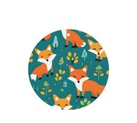 Phayah 4pcs Forest Happy Fox Pattern Lavender Scent Car Air Fresheners Round Shape Hanging Fragrance Tablet Closet Shoe Closet Fragrance