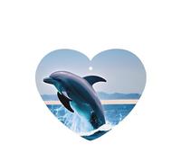 Phayah 4pcs Jumping Up Dolphins Pattern Lavender Scent Car Air Fresheners Heart Shape Hanging Fragrance Tablet Closet Shoe Closet Fragrance