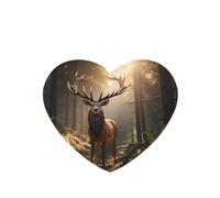 Phayah 4pcs King Elk Pattern Lavender Scent Car Air Fresheners Heart Shape Hanging Fragrance Tablet Closet Shoe Closet Fragrance