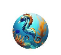 Phayah 4pcs Seabed Coral Seahorse Pattern Lavender Scent Car Air Fresheners Round Shape Hanging Fragrance Tablet Closet Shoe Closet Fragrance