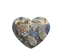 Phayah 4pcs Sleeping Leopard Pattern Lavender Scent Car Air Fresheners Heart Shape Hanging Fragrance Tablet Closet Shoe Closet Fragrance
