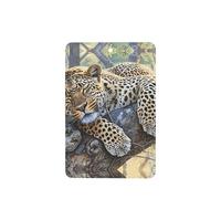 Phayah 4pcs Sleeping Leopard Pattern Lavender Scent Car Air Fresheners Rectangle Hanging Fragrance Tablet Closet Shoe Closet Fragrance