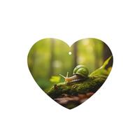Phayah 4pcs Snail On Moss Pattern Lavender Scent Car Air Fresheners Heart Shape Hanging Fragrance Tablet Closet Shoe Closet Fragrance