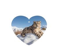 Phayah 4pcs Snow Leopard Pattern Lavender Scent Car Air Fresheners Heart Shape Hanging Fragrance Tablet Closet Shoe Closet Fragrance