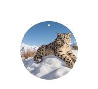 Phayah 4pcs Snow Leopard Pattern Lavender Scent Car Air Fresheners Round Shape Hanging Fragrance Tablet Closet Shoe Closet Fragrance