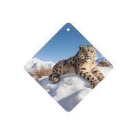 Phayah 4pcs Snow Leopard Pattern Lavender Scent Car Air Fresheners Square Hanging Fragrance Tablet Closet Shoe Closet Fragrance
