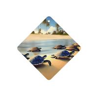 Phayah 4pcs Turtles On The Beach Pattern Lavender Scent Car Air Fresheners Square Hanging Fragrance Tablet Closet Shoe Closet Fragrance