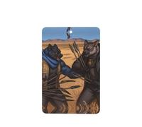Phayah 4pcs Two Fighting Wolves Pattern Lavender Scent Car Air Fresheners Rectangle Hanging Fragrance Tablet Closet Shoe Closet Fragrance